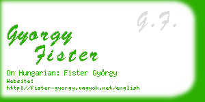 gyorgy fister business card